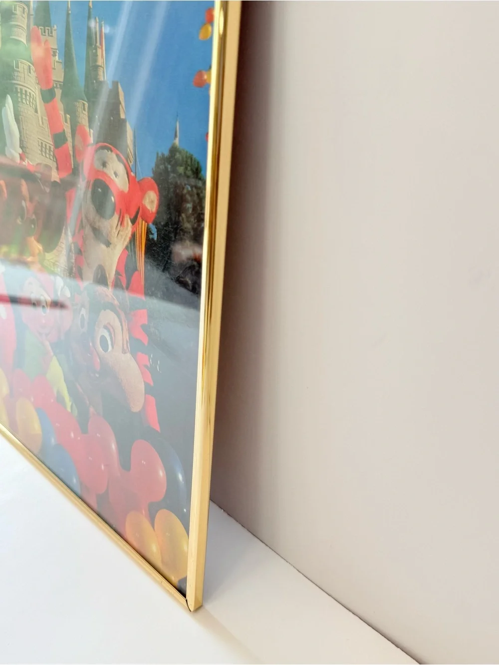 VTG 1990 Walt Disney World Mickey & Friends Cinderella Castle Framed Print 16x20